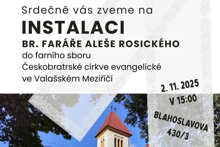 Instalace br. faráře Aleše Rosického