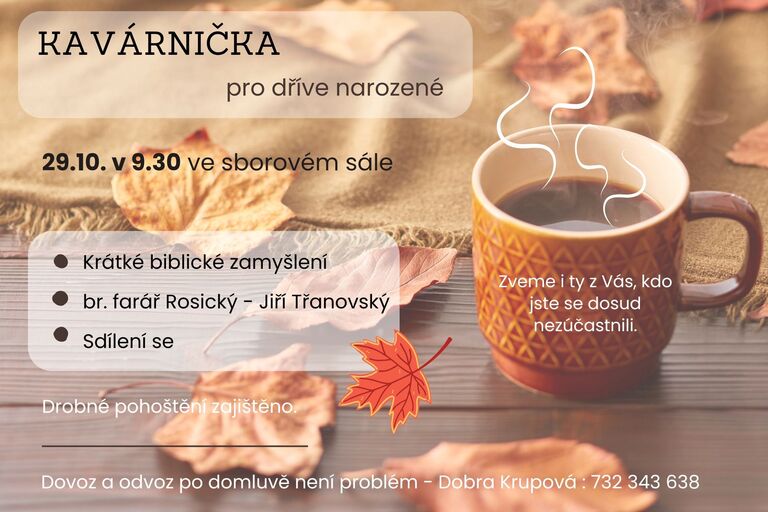 Říjnová Kavárnička pro dříve narozené