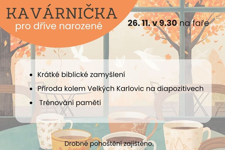 Kavárnička pro dříve narozené, listopad 2025